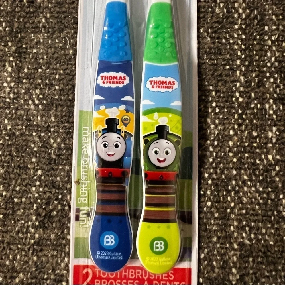 NWT BrushBuddies Toothbrush, Thomas & Friends, Soft, 2 Pack
